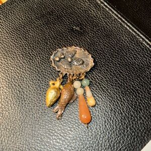 VTG Kate Hines Beaded Brooch